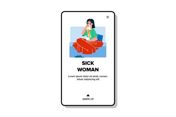 Download Sickness Woman Blow Nose in Handkerchief - Woman Collection