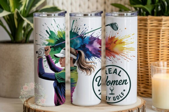 Download Dynamic Golf Woman Watercolor Tumbler - Woman Collection