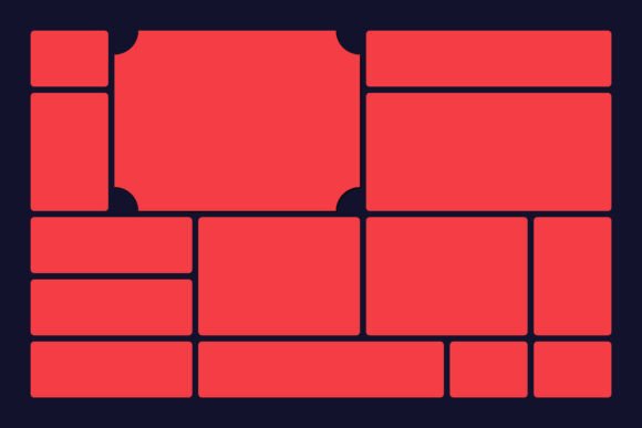 Download Dynamic Red Bento Grid Design - Dynamic Collection