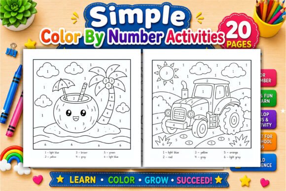 Download Simple Color by Number Activities - Simple Collection