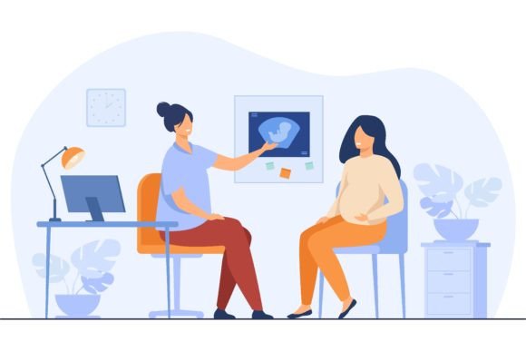 Download Happy Pregnant Woman Consulting in Gynec - Woman Collection