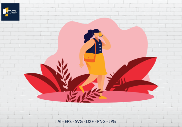 Download Flat Career Woman and Telephone - Woman Collection